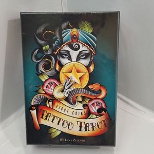 EIGHT COINS TATTOO TAROT DECK & BOOK SET NWT
